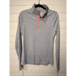Under Armour HeatGear Gray Quarter Zip Long Sleeve Pullover Women's‎ Medium